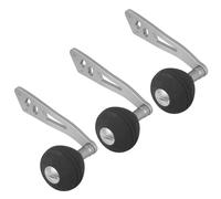 3pcs Fishing Reel Handle Replacement Crank, Aluminium Alloy Grip | Ergonomic Comfortable Grip, Smooth Operation, Lightweight Build, Replacement Part for Baitcasting and Spinning Reels