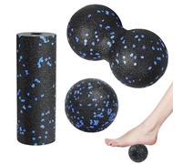 3pcs Fitness Massage Ball, Muscle Massage Foam Roller for Myofascial Release, Peanut Fascia Ball,Double Lacrosse Ball for Relax Tight Muscles,Fascia Ball for Trigger Point Therapy, Myofascial Release