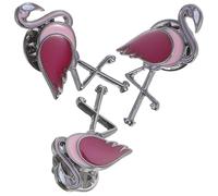 3Pcs Flamingo Brooch Pins, Alloy Shiny Pin Set for Women | Flamingo Shaped, Secure Fastening, Lightweight Design, for Denim Jackets, Sweaters, Daily Wear