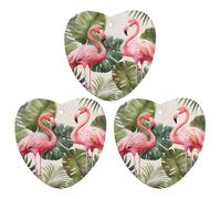 3PCS Flamingo Palm Trees Leaf Car Air Freshener Hanging Scented Cards Cute Gray Car Fresheners Long Lasting New Cars Scents for Women Men Natural Air Freshener with Lanyard Automotive Freshies