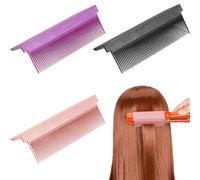 3pcs Flat Iron Comb Attachment,Comb Attachment For Flat Iron,The Grip,Portable Clip-On Design For Straight And Curly Hair At Home And In The Salon(Pink+Purple+Rose Red)