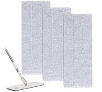 3Pcs Flat Mop Pads, 13" X 4.9" Microfiber Cleaning Mops Pad Refill, Mop Pads Washable Squeeze Cleaning Mops Heads Replacement Reusable Household Pad for Hardwood and Hard-Surface Floors