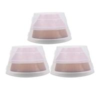 3Pcs Flawless Foundation Makeup Brushes,Kabuki Face Brush Flat Top High-Density Multifunctional Cosmetic Brushes with Protective Case for Liquid Cream and Powder Face Cosmetics (Pink)