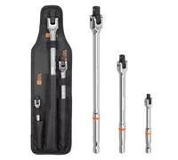 3Pcs Flexi Knuckle Breaker Bar Wrench Drive Uk