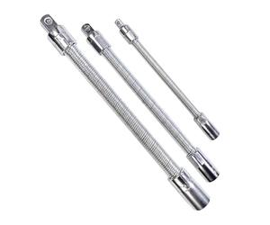 3Pcs Flexible Drill Bit Extension Rod Set Bendable Socket Extension Rod Shafts Flexible Socket Wrench Set Bendable Shafts