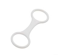 3PCS Flexible Silicone Ring Connector with 8-Profile Design for Snorkel Mask and Breathing Tube Pairing (White)