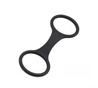 3PCS Flexible Silicone Ring Connector with 8-Profile Design for Snorkel Mask and Breathing Tube Pairing (black)