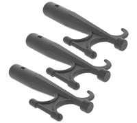 3pcs Floating Boat Hook Head for Kayak and Inflatable Boat Nylon Black | Marine Docking Accessory, Rapid Attachment Design, Safe Mooring Setup, Lifeboat Use, Streamlined Shape