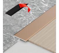 3Pcs Floor Cover Strips Aluminum Bar Self Adhesive Divider Strip Flooring Edge Trim for Threshold Transition Joining