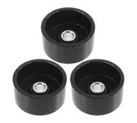 3pcs Floor Jack Front Wheel Replacement Parts Heavy Duty Steel Black