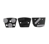 3Pcs Floor Polisher Pads Set, Diamond Grinding Disc for Concrete Floor, Stone Polishing Tools with 2/3/5 Holes Design, High Efficiency Grinding Block for Uneven Ground Leveli