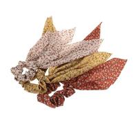 3pcs Floral Ribbon Hair Scrunchies for Women, Soft Cloth | French Design, Elegant Romantic Style, Gentle Fit, Comfortable Wear, Does Not Press the Head