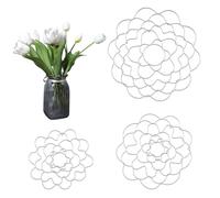 3PCS Flower Arrangement Holder Stainless Steel Flower Frog Floral Grid Reusable Floristry Supplies Easy Arranger Floral Organizer for Vase Bouquets Fixation Plant Flowers Inserts