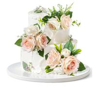 3Pcs Flower Cake Topper Set, Boho Cake Decorations, Rose Artificial Cake Decoration, Wedding, Birthday, Cake Decorating Toppers for Wedding Party Home Decor