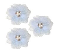 3pcs Flower Hair Clip for Teens Fabric Barrette | Chic Pearled Design, Lovely Decoration for Hairstyles, Vivid Look, Delicate Accessory for Daily Styling