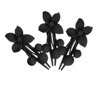 3pcs Flower Hair Clips Black Abs French Clamps for Women