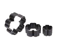 3PCS Flower Leather Die Cutter, Incisive 1.2in 2in 2.8in Hollow Punch Cutter Tool, Alloy Steel High Density Punching Die Set for Handmade DIY Leather Craft Durable