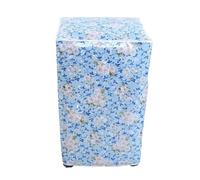3pcs Flower Pattern Waterproof Washing Machine Cover Zipper French Protector Home Supplies For Washers(Blue)