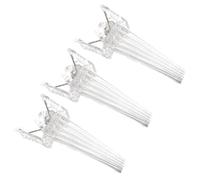 3Pcs Fluffy Hairpin Curling Bangs Instant Hair Clip, Fixed Shape Hair Styling Tools Volumizing Comb Unisex Headwear(Transparent White)