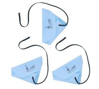 3pcs Flute Cleaning Cloth for Inner Tube, Clarinet Swab Cloth, A-shaped Design Cleaning Set Cloth for Piccolo, Sax Saxophone, Musical Instruments (Blue)
