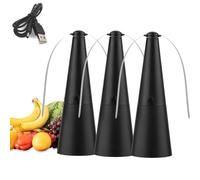 3Pcs Fly Fans For Tables, Table Spinner Fly Repellents Fan Usb Rechargeable With Charging Cable For Indoor Outdoor Barbecue Picnic Party Restaurant Kitchen, Keep Fliess And Bugss Away From Your Food