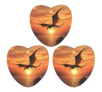 3PCS Flying Dragon Car Air Freshener Hanging Scented Cards Cute Black Car Fresheners Long Lasting New Cars Scents for Women Men Natural Air Freshener with Lanyard Automotive Freshies