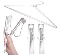 3Pcs Foldable Hangers, Aluminium Travel Clothes Hangers, Space Saving Portable Folding Hanger Set for Suitcase Hotel Use Camping and Small Wardrobes