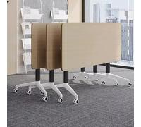 3PCS Foldable Meeting Tables Flip Top Narrow Training Tables with Silent Wheels Modern Office & Classroom Conference Tables L47*W16*H30in Space-Saving Design