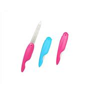 3pcs Folding Nail File Metal Stainless Steel Fold Cuticle Professional Tool Set Double Sided and Files Nails Easily for Men and Woman