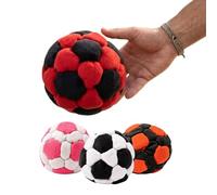 3Pcs Footbag,32-Panel Hacky Sack Spiral Pellet Filled Footbag Ball, Soft Durable Soccer Style Kick Bag for Foot Coordination Training, Outdoor Play, Stress Relief Toy (A)