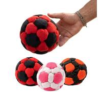 3Pcs Footbag,32-Panel Hacky Sack Spiral Pellet Filled Footbag Ball, Soft Durable Soccer Style Kick Bag for Foot Coordination Training, Outdoor Play, Stress Relief Toy (E)