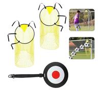 3PCS Football Training Equipment Set - Includes 2 Top Bins Football Targets & 1 Rebounder Net for Shooting Accuracy and Skill Improvement