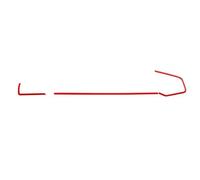 3Pcs for Civic 10th Gen 2016 2017 2018 2019 2020 2021 Front Dashboard Frame Strip Trim Interior Stickers Red LHD FIXCOR
