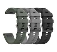 3Pcs for Garmin Fenix 5 Watch Band/Fenix 6 Watch Band/Fenix 7 Band 22mm Soft Silicone Bands Compatible With Garmin S62 Watch Bands/Fenix 5 PLUS Band