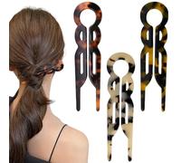 3pcs French Hair Pin,Maslasee U-Shaped Magic Acetate Hair Pin French Sticks for Women Buns Thick Fine Long Curls Styling Accessories (3 Colors)