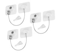 3PCS Fridge Door Lock Set for Child Safety - Adhesive Refrigerator & Cabinet Locks, Easy Installation, Kids Proofing Kitchen, Drawers & More