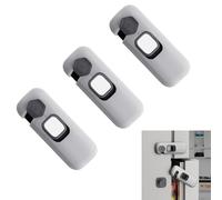 3Pcs Fridge Lock, Easy to Install Fridge Locks for Children, Fridge Locks No Tools Need or Drill, Fridge Child Lock Apply to Max 1 inch(25mm) Sealing Strip (Grey)