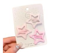 3Pcs Frosted Star BB Hair Clips Pin Metal Candy Color Hair Accessories Mini Hairpins Women Girl Side Clip Pentagram Hairpin(Five-pointed star)