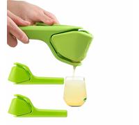 3Pcs Fruit Juicer, Manual Citrus Juicer, Manual Citrus Juicer, Foldable Design, Save Storage Space,Lemon Squeezer Hand Press Tool,23x9x4cm (Green)