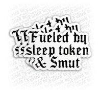 (3Pcs) Fueled by Sleep Token and Smut Sticker Bookish Reading Dark Romance Book Lover Kindle Waterproof Vinyl Sticker for Laptop Water Bottle Hard Hat Cup Cars Decals Gift for Her Him Adults 2 Inches