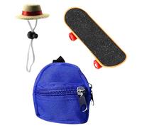 3Pcs Fun Reptiles Cosplay Costume with Tiny Hat Backpack and Decorative Toy Skateboard for Pet Lacertilian Tortoises Cool Dragon Outfit