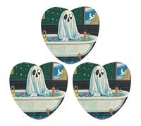 3PCS Funny Ghost in The Bathtub Car Air Freshener Hanging Scented Cards Cute Black Car Fresheners Long Lasting New Cars Scents for Women Men Natural Air Freshener with Lanyard Automotive Freshies