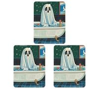 3PCS Funny Ghost in The Bathtub Car Air Freshener Hanging Scented Cards Cute Black Car Fresheners Long Lasting New Cars Scents for Women Men Natural Air Freshener with Lanyard Automotive Freshies