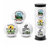 3Pcs Funny Golf Balls, White Personalised Golf Balls Gifts for Retired Men | Novelty Personalised Golf Gifts Meaningful Retired Gifts Men for Golf Enthusiast Dad Coworker Hobbyists