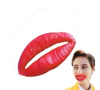 3pcs Funny Red Lips Toys - Sausage Mouth Masque Prank Stuff, Big Lips Decor Facial Cover, Latex Photo Props For Kids Adults, Cosplay Costume Accessories