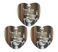3PCS Funny Skeleton Bathroom Car Air Freshener Hanging Scented Cards Cute lavender Car Fresheners Long Lasting New Cars Scents for Women Men Natural Air Freshener with Lanyard Automotive Freshies