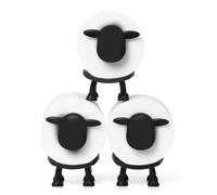 3PCS Funny Toilet Paper Holder Free Standing Bathroom Set,Sheep Toilet Roll Holder With Anti-Unroll Design, Cute And Funky 3D Unique Toilet Roll Holder For Bathroom Living Room Kitchen Hotel