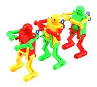 3PCS Funny Wind-up Toy, Novelty Colorful Spring Wind-up Dancing Walking Wriggle Robot Toy, Robot Playset for Kids Role Playing, Robots Theme Party Activity Gifts for Boys Girls Adult (Random Color)