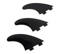 3Pcs G5 Surfboard Fin Set, Durable Surf Board Fins with Left Middle Right Configuration, High - Performance Water Diversion Design for Short Long and Funnel Boards (Black)