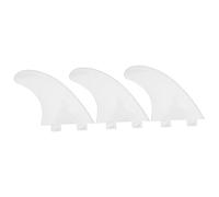 3Pcs G5 Surfboard Fin Set, Durable Surf Board Fins with Left Middle Right Configuration, High - Performance Water Diversion Design for Short Long and Funnel Boards (White)